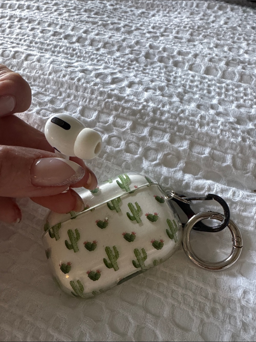 Apple AirPods Pro Two and Cactus Case Cover - White & Green